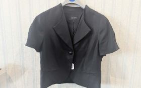 Ladies Jaeger Black Linen Jacket, size 1