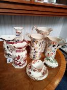 Three Antique Mason's Graduated Jugs, a/