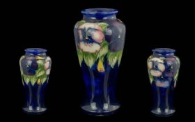William Moorcroft Signed Tube Lined Blue
