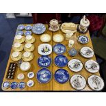 Box of Pottery, mixed to include Aynsley Ware Tea Set, Victorian tea pot on stand, thimbles,