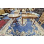 Card Table & Occasional Table. Mahogany table with drawer to front, together with fold-out card