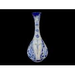 William Moorcroft Signed Jas Macintyre Blue on Blue Florian Ware Bulbous Vase, Ref No 326689,