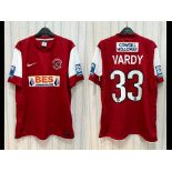 Signed Jamie Varley Fleetwood Town Football Shirt, Vardy 33 to the back, sponsored BES Commercial