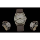 Longines Gents Steel Cased Mechanical Wrist Watch. c.1940's / 1950's. Features Subsidiary Dial,