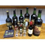 Drinkers Interest - Two large bottles of Port, a large bottle of Brandy and a quantity of