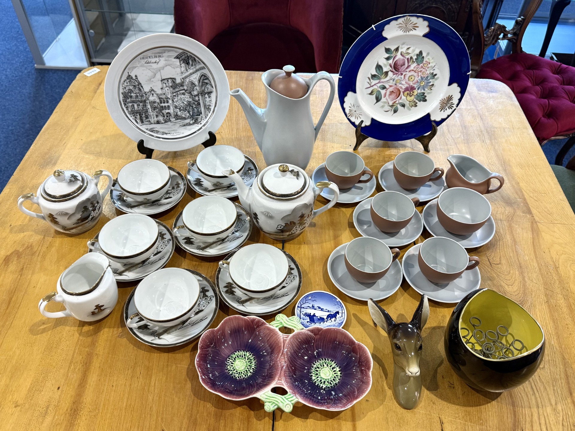 Mixed Collection of Pottery to include part tea sets, Japanese tea sets, vases, ornaments, etc.