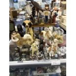 Collection of Dog Figures, assorted sizes and breeds, 17 in total.