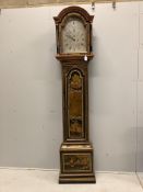 A chinoiserie lacquered eight day longcase clock, Jno. Haydon Windsor, height 222cm. Condition -