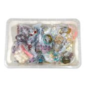 A large quantity of assorted mainly costume jewellery including bead necklaces, bangles, bracelets