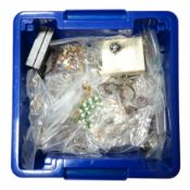 A large quantity of assorted mainly costume jewellery, including rings, necklaces etc. Condition -
