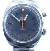 A gentleman's late 1960's? stainless steel Omega Chronostop manual wind wrist watch, with baton