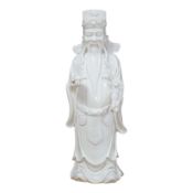 A Chinese blanc de chine Buddha figure, stamped to the reverse, 30cm high. Condition - Good