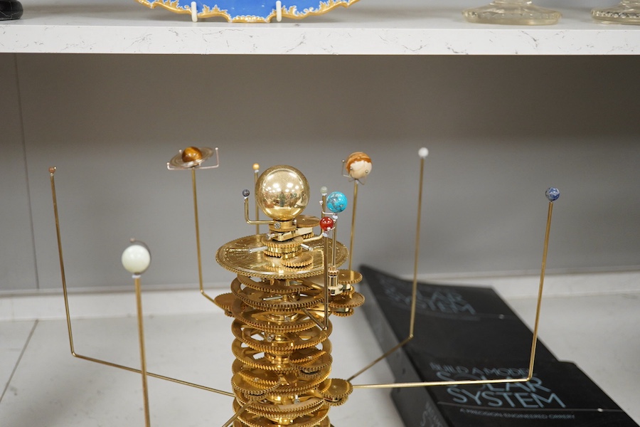 A precision brass orrery, a kit built electric operated astronomical orrery issued by Eaglemoss - Image 2 of 7