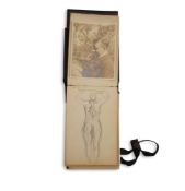 Duncan Grant, a black cloth bound lined paper notebook, used by the artist as a diary, with pencil