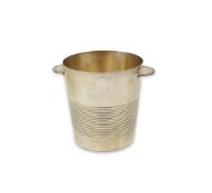 Luc Lanel for Christofle, an Art Deco silver plated champagne bucket, model 'Vulcain' for liner '
