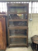 A Globe Wernicke style five section glazed bookcase, width 67cm, depth 31cm, height 190cm.Provenance