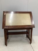 A mahogany adjustable architect's table, width 112cm. Condition - fair