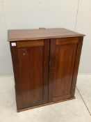 An early 20th century mahogany collector's chest, width 88cm, depth 58cm, height 98cm.Provenance -