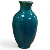 A Chinese turquoise crackle glazed vase, 18th/19th century, 17cm. Condition - good