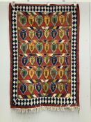 Five Kilim polychrome flatweave rugs, largest 160 x 110cm. Condition - good