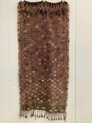 An Afghan flatweave rug and a pictorial rug, larger approximately 360 x 140cm. Condition - fair