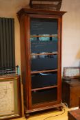 An Anglo Indian Italianate style teak tall cabinet, width 89cm, depth 51cm, height 209cm.