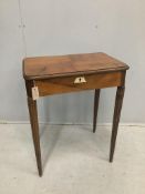 An early 20th century Continental mahogany dressing table, width 60cm, depth 40cm, height 74cm. Cond