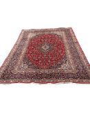 A Nadjafabad blue ground carpet, 346 x 248cm