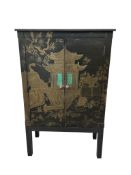 An OKA 'Peking' television cabinet, width 90cm, depth 46cm, height 140cm