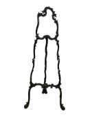 A Chippendale Revival mahogany easel, width 76cm, height 180cm