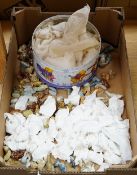 A large collection of Wade Whimsies including Disney Characters and a collection of blown glass anim