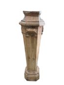 A Victorian octagonal pine pedestal, height 112cm