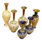 Stow pairs of Royal Doulton vase two single vases and a jardiere - top diameter 21cm