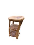 Pierre Decorse (b.1953), a naturalistically modelled three tier hall table, width 40cm, depth