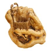 Pierre Decorse (b.1953), a large naturalistically modelled wooden sculpture depicting a French metro