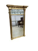 A Regency giltwood and composition pier glass, width 52cm, height 84cm
