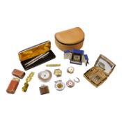 Sundry items to include a set of sovereign scales, various watches and two silver pencils