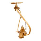 Pierre Decorse (b.1953), a mobile, naturalistically modelled with a seated frog like creature to the