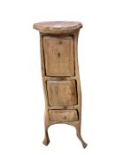 Pierre Decorse (b.1953), a three-drawer naturalistically modelled side cabinet, width 32cm, height