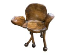 Pierre Decorse (b.1953), a naturalistically modelled elbow chair raised on irregular legs, width