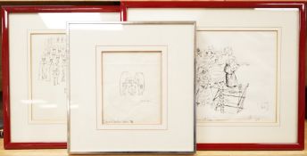 Martin Honeysett (1943-2015), Arthur Reid (20th. C), Mel Calman (1931-1994), three cartoons to