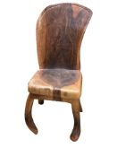 Pierre Decorse (b.1953), a naturalistically modelled bedroom chair, height 90cm