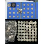 A collection of British and World coins, 18th-20th century including pre-1947 George V and George VI