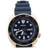 A gentleman's recent gilt and stainless steel Seiko Automatic Divers 200m wrist watch, with black