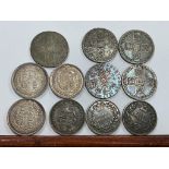 British silver shillings, Anne to Victoria, comprisingAnne, 1711, fine,George I, 1723, C/SS in