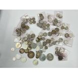 British and United States of America coins, a large collection of half crowns to farthings, in two