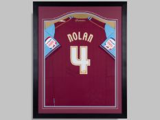Kevin Nolan a signed West Ham United short-sleeved replica shirt, No.4