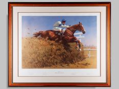 Multi-signed Aldaniti limited edition print by Peter Curling.