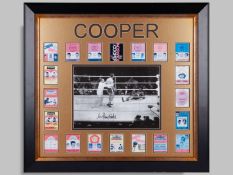 Sir Henry Cooper autographed display&nbsp;