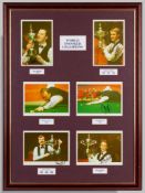 Framed display of Snooker World Champions autographs